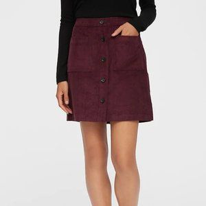Button front corduroy Skirt